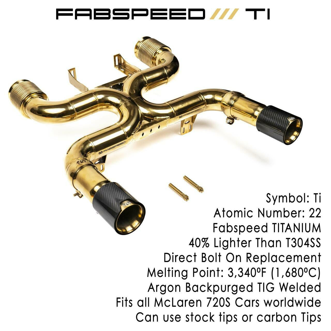 Fabspeed - Supreme Titanium X-Pipe Exhaust System (720S)